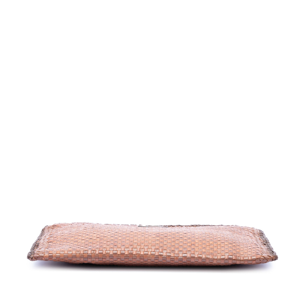 Pre-Loved Prada Woven Goatskin Madras Clutch - Picture 3 of 6